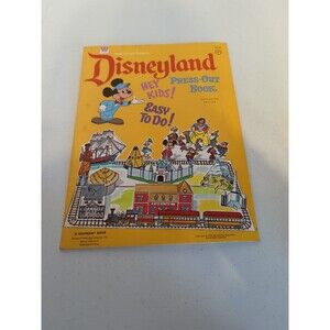 vtg 1970 DISNEYLAND PARK PRESS OUT Book SNOW WHITE & 7 DWARFS Whitman